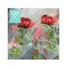 Beautiful Wholesale Red Rose Flower Embroidery Fashion French Lace Fabric