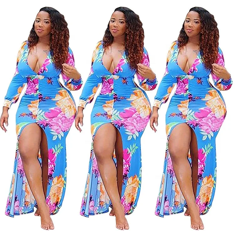 

Wholesale Pencil Maxi African Print Formal Linen Shirt Women A Line Trendy Plus Size Dress Slit Long Skirt