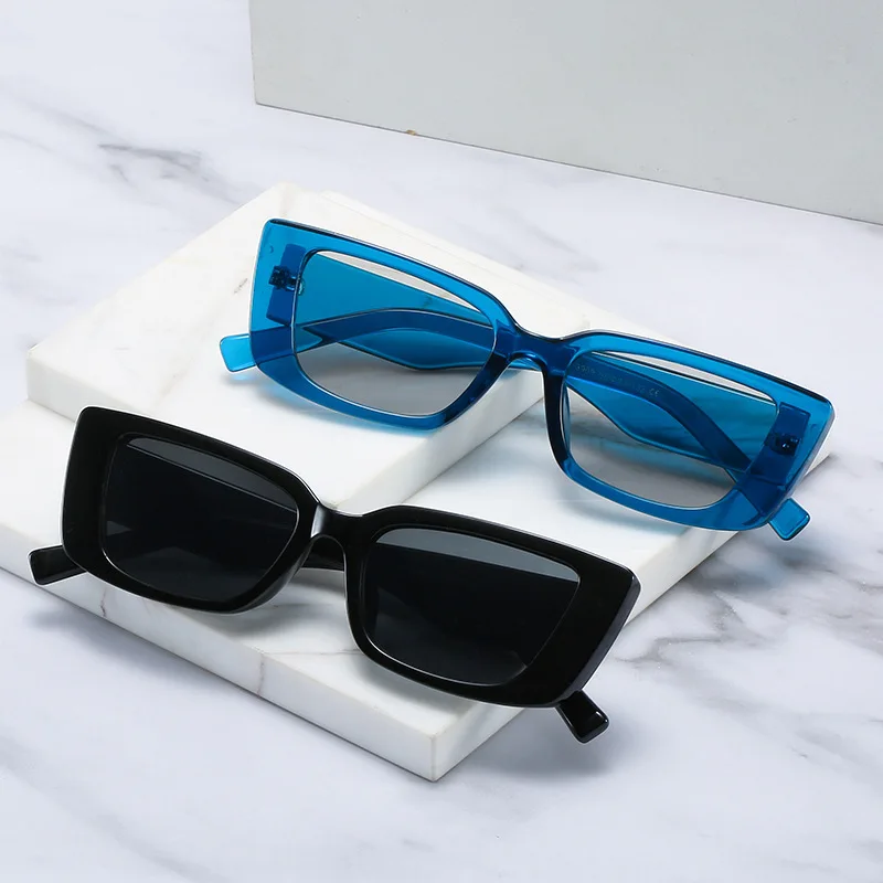 

oticala Eyewear 27737 INS Fashion 2020 Retro 90s Vintage Solid Plastic Small Rectangle Sunglasses 2021