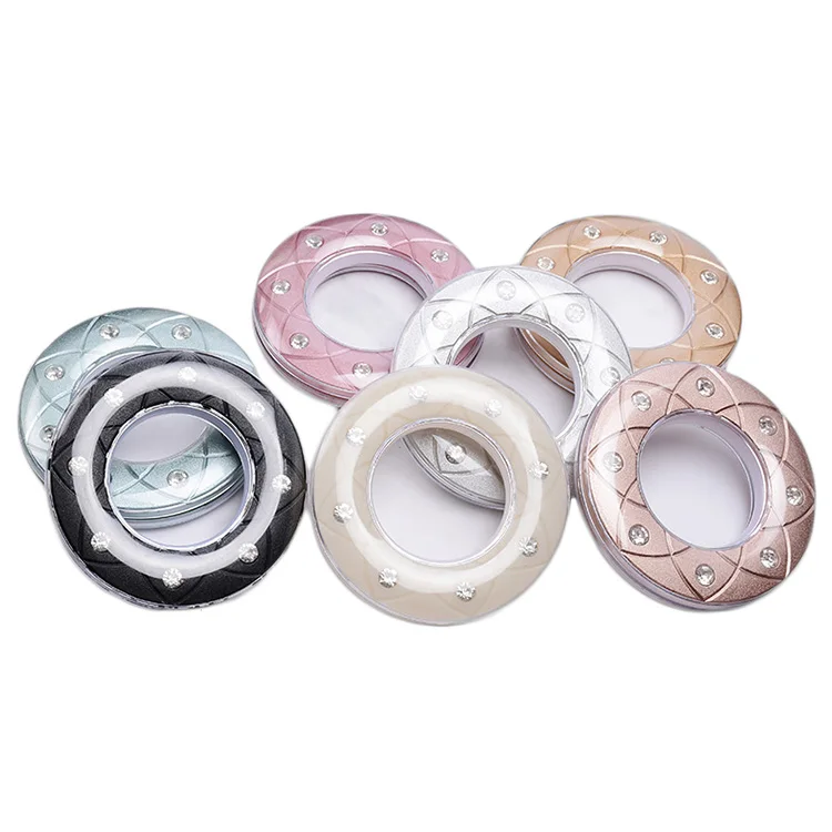 

Home Decorative Curtain Accessories Lotus ABS Plastic Curtain Eyelets Rings For Curtain Poles