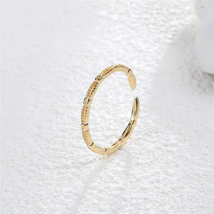 

s925 sterling silver bracelets light luxury ring personalized opening adjustable hollow design ring, Picture shows