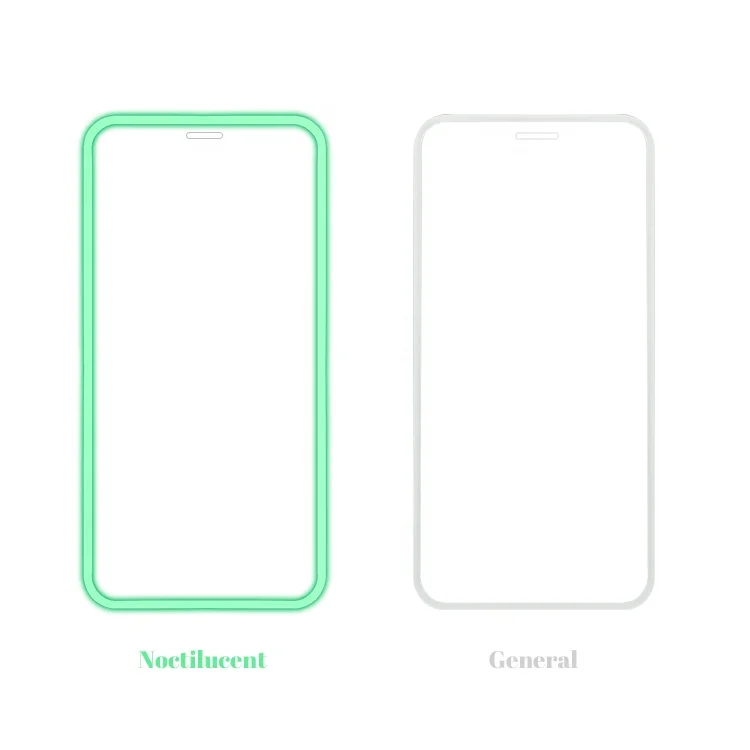 

Luminous Tempered Glass For Iphone 11 pro Anti Scratch Factory Wholesale 9H Screen Protector, Black/transparent