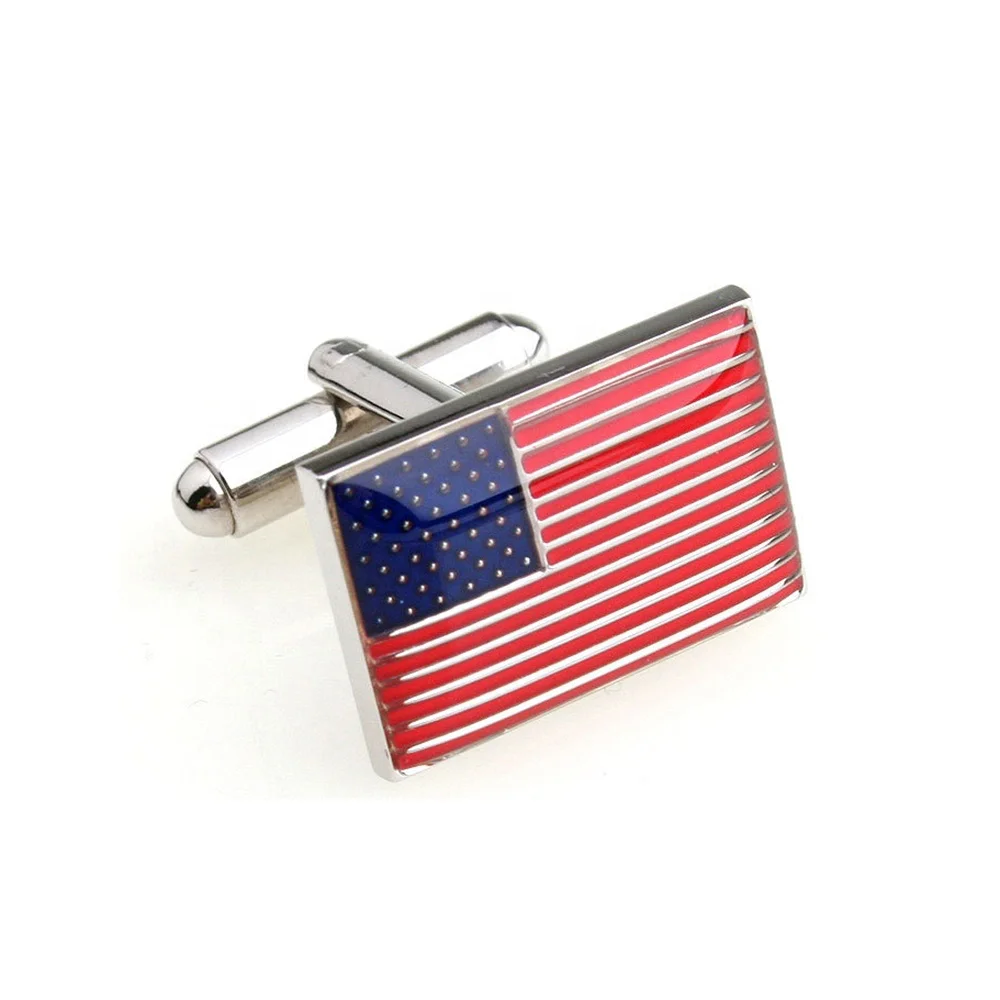 

Hot Selling American Flag Cufflinks For Women or Men's Shirt Accessories