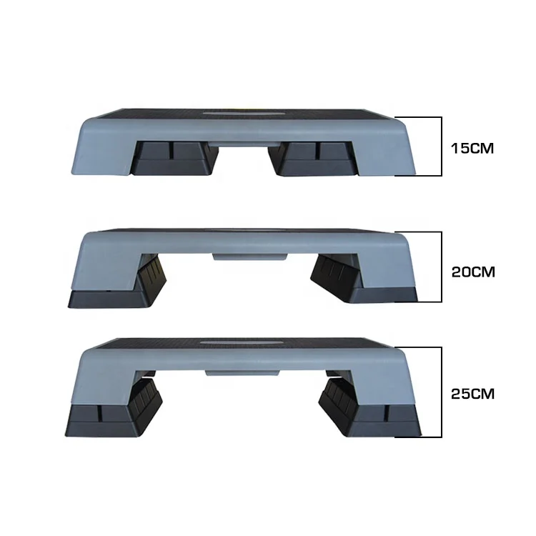 

Home Gym Equipment Cheap Gym Step Aerobic Fitness Adjustable Aerobic Step, Black