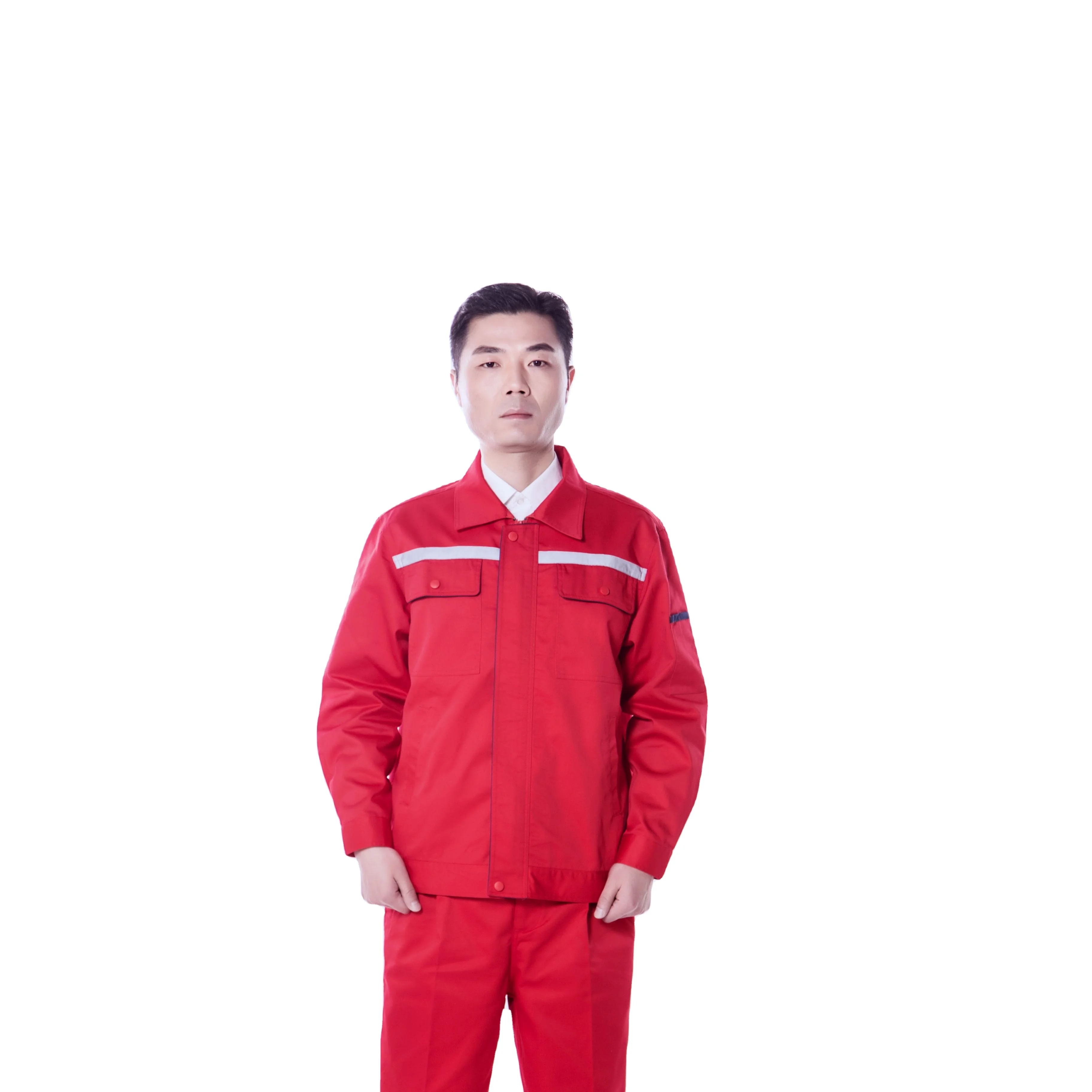 

Custom Logo Pluse Size Reflective Work Wear Long Sleeve Engineering Suits For Sale