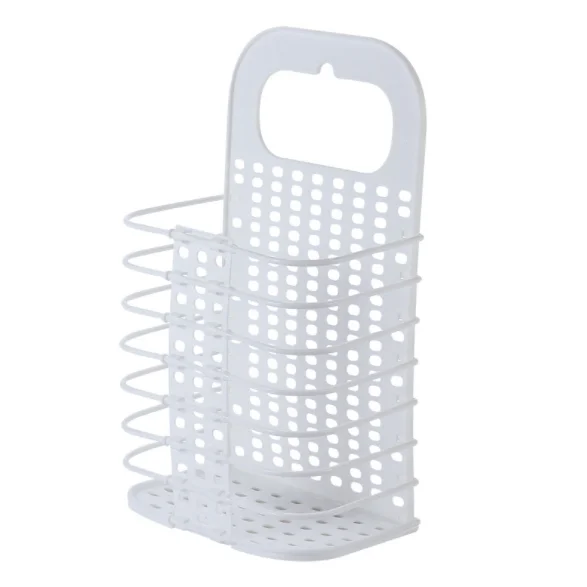 

White Foldable Portable Wall Hanging Dirty Clothes Plastic Laundry Baskets ZGJ-0117