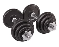 

10kg Cast iron painting adjustable dumbbell weights set with rubber handle bar