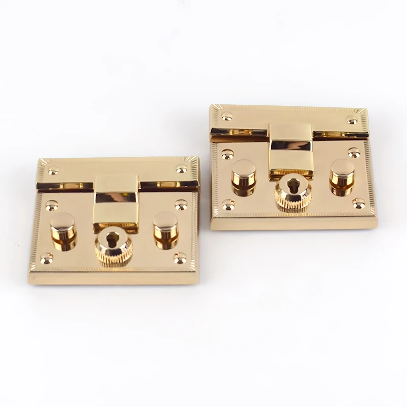 

Meetee KY2187 Rectangle Gold Bag Closure Hook Buckles Hardware Alloy Lock Buckle for Handbags Woman Bag Lock Accessories