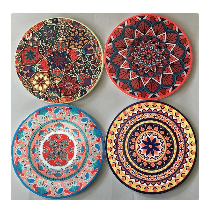 

Heat Resistant Waterproof Ceramic Trivet Table Mats Set And Coasters