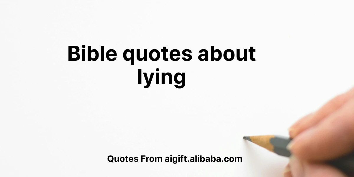 bible quotes about lying