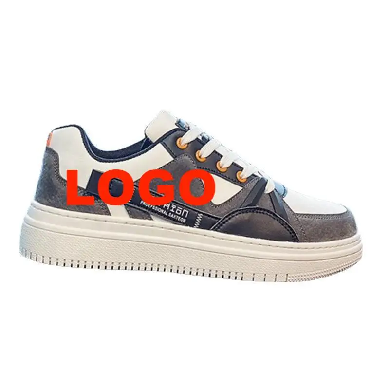 

Factory Full Logo Sneakers Men Leather Fashion Casual Shoe Custom Shoes Famous Brands Custom Shoes