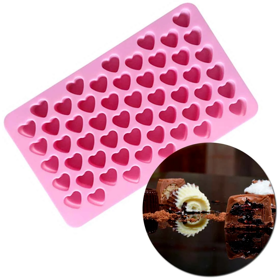 

3D Cake Moulds Heart Shape Bakeware Candy Gummy TrayEasy Demoulding Silicone Chocolate Molds for Baking Letters Flower