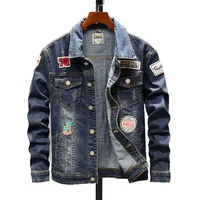 

2019 Hot sale fashion China Custom Mens Color Block Patchwork Jeans jacket Wholesale denim jackets for Men