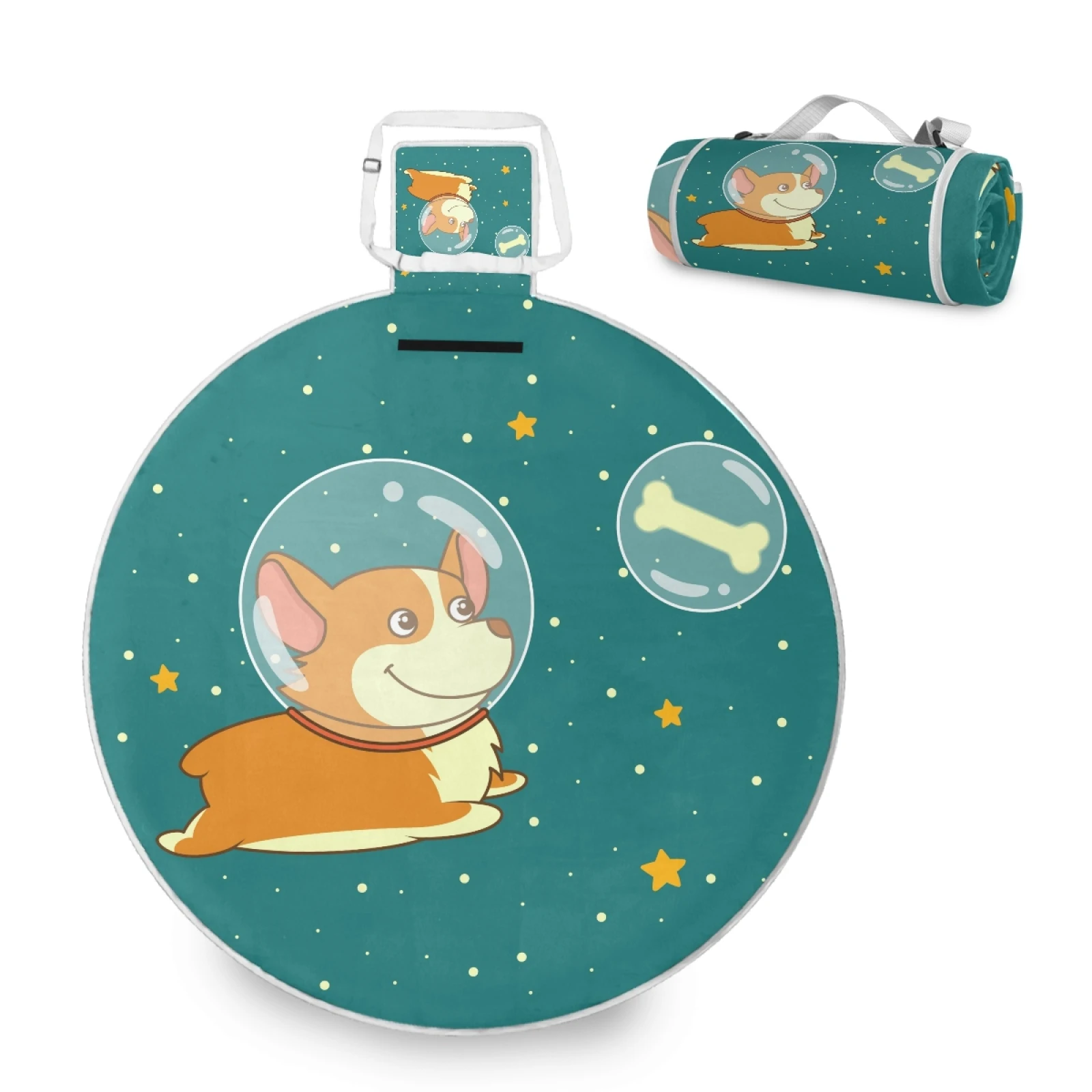 

Online Customized Print Outdoor Portable Polor Fleece Camping Picnic Blanket Tote Picnic Mat