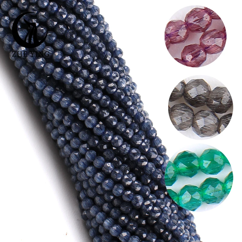 

Zhe Ying Wholesale 2mm cats eye faceted glass beads 9.dark Grey Chinese opal rondelle faceted crystal beads for jewelry making, 14 colors(contact me for color chart)