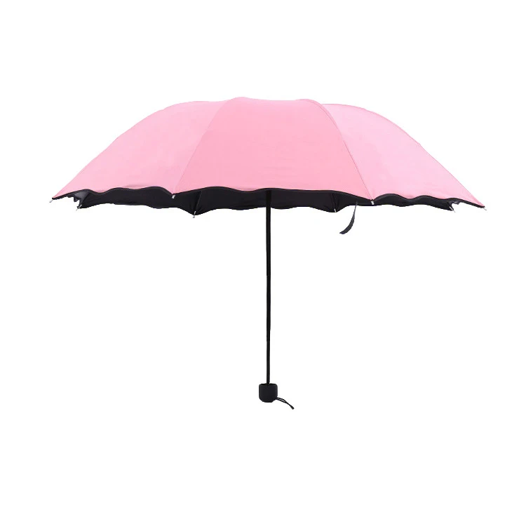 

WHY41 Blooming in Water Umbrella Portable Outdoor Travel Sun Anti-UV Girls Parasol Folding Windproof Rain Umbrella, Multi-colors