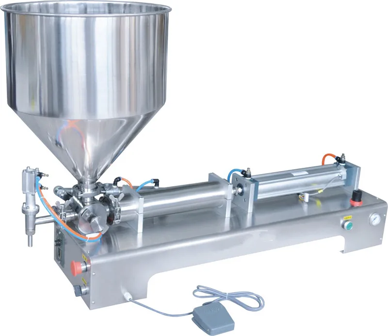 
One Head Honey Filling Machine 100~5000ml Horizontal single head honey stick cream vaporizer pen oil filling machine 