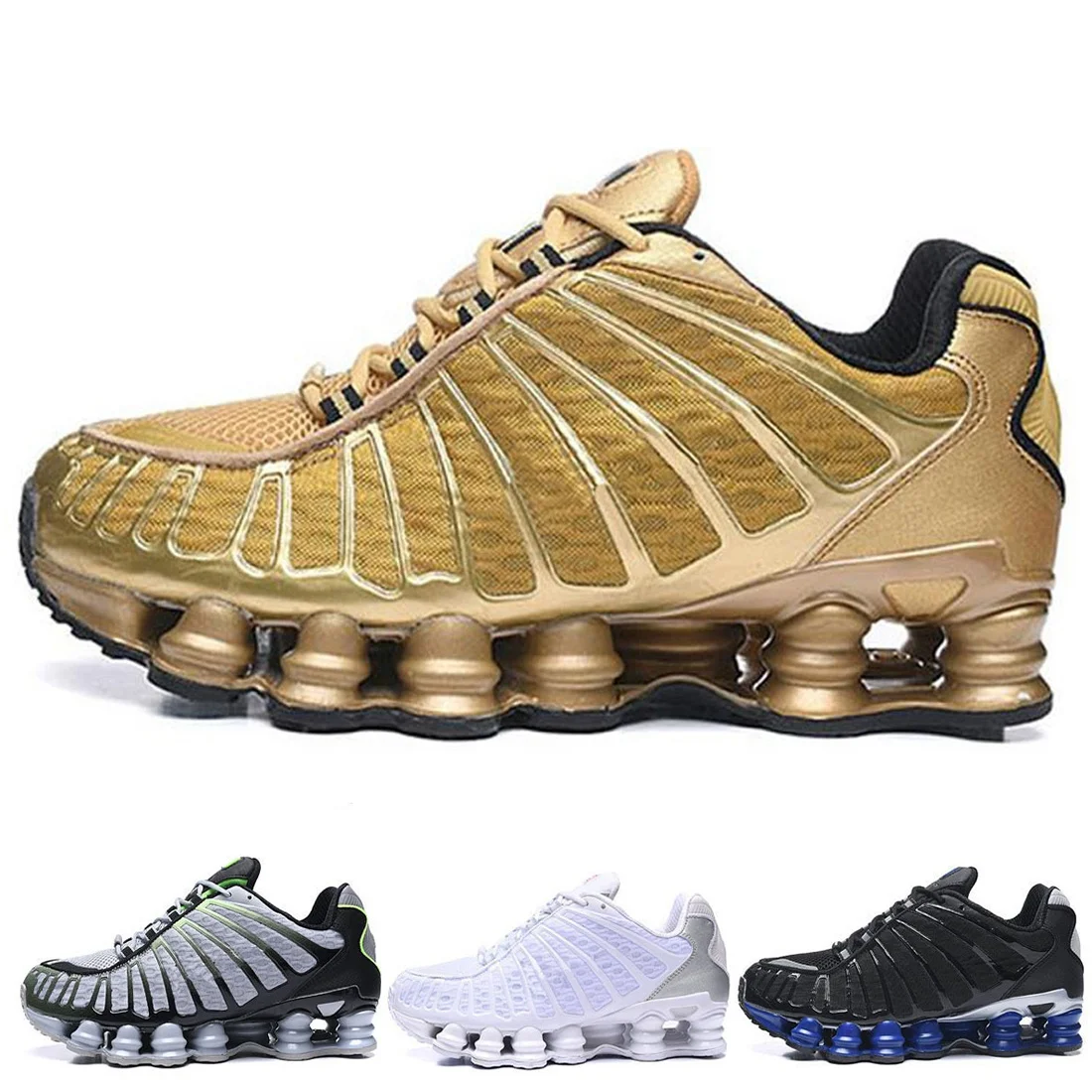 

NEW SHOX TL Mens Running Shoes Athletic CUSHIONING Breathable Sneakers Triple Black Women Sport Trainers Outdoor Shoes Size 7-12
