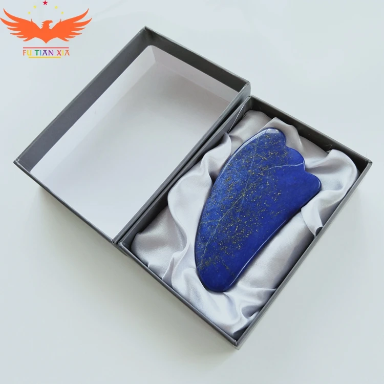 

Gua sha scraping massage tool natural blue lapis lazuli guasha board traditional scraper tool