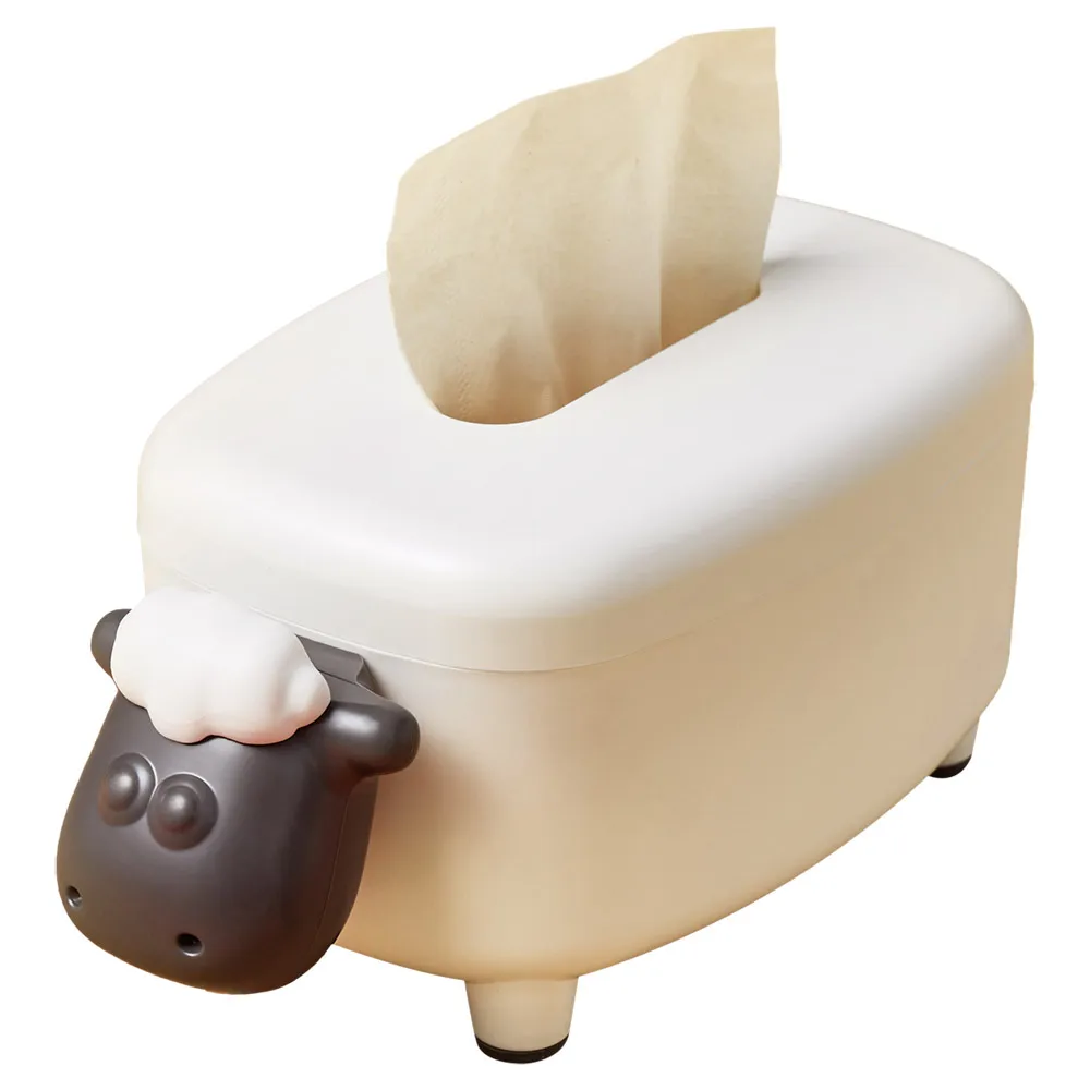 

Multi Purpose Animal Plastic Childlike Household Tissue Box Phone Holder Modern Home Decoration Creative Sheep Tissue Holder
