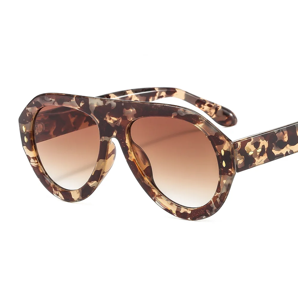

Oversized Square 2022 Sunglasses Women New Luxury Brand Trendy Flat Top Red Blue Leopard Vintage Retro Unisex Gradient Shades