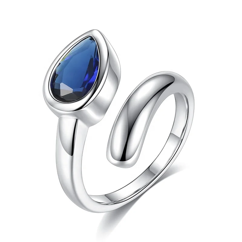 

New Multicolor Zircon Opening Adjustable Girl Leaf Shaped Ring R341