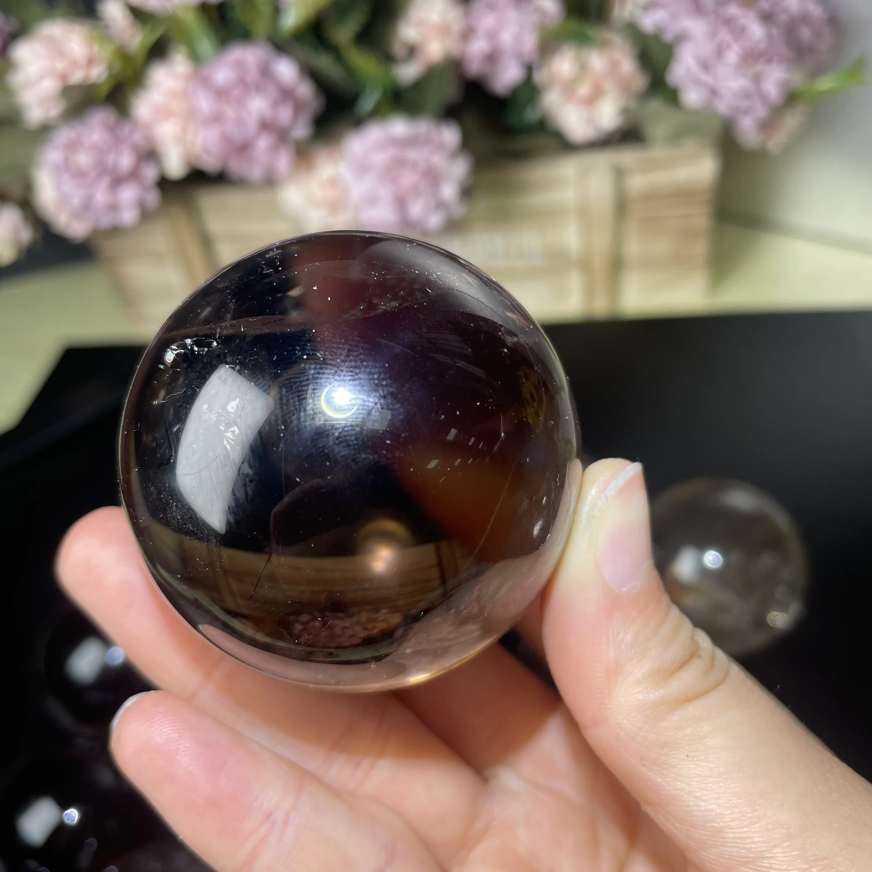 

Wholesale Customized Crystal Smoky Quartz Sphere Gemstone Ball For Healing