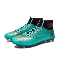

High Ankle Men Superfly 12 Cr7 FG long spikes football shoes Kids Outdoor Training Cleats Academy Football Boots Soccer Shoes