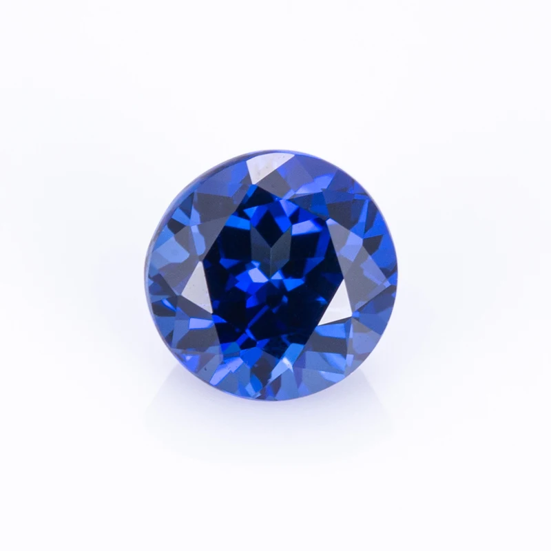 

Round Lab Grown Royal Blue Sapphire Hydrothermal RoyalBlue Sapphire Stone Lab Created Blue Sapphire