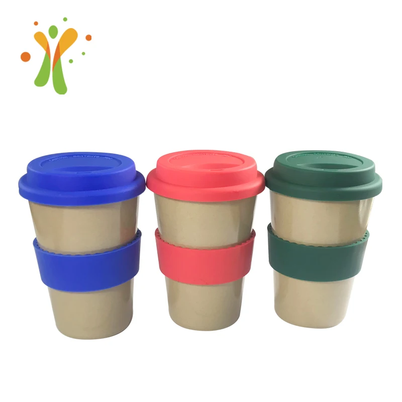 

Green organic product gift rice husk reusable eco drink cups coffee, Rice husk natural color