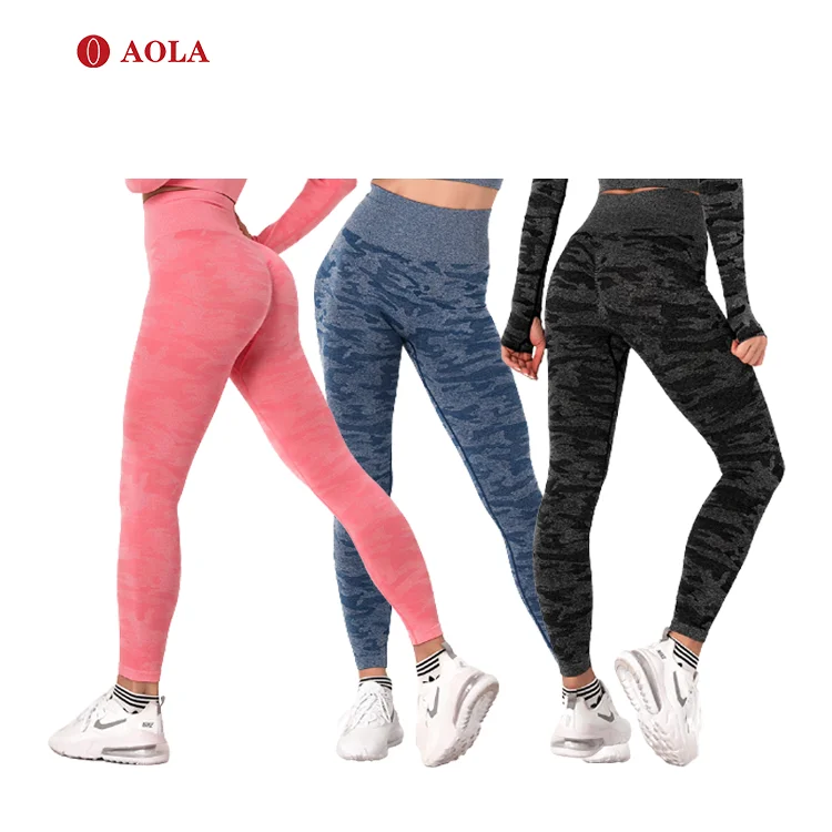 

AOLA Seemless Pants Sport 2021 Fitness Running Solid High Waist Energy Seamless Yoga Leggings Women, Pictures shows