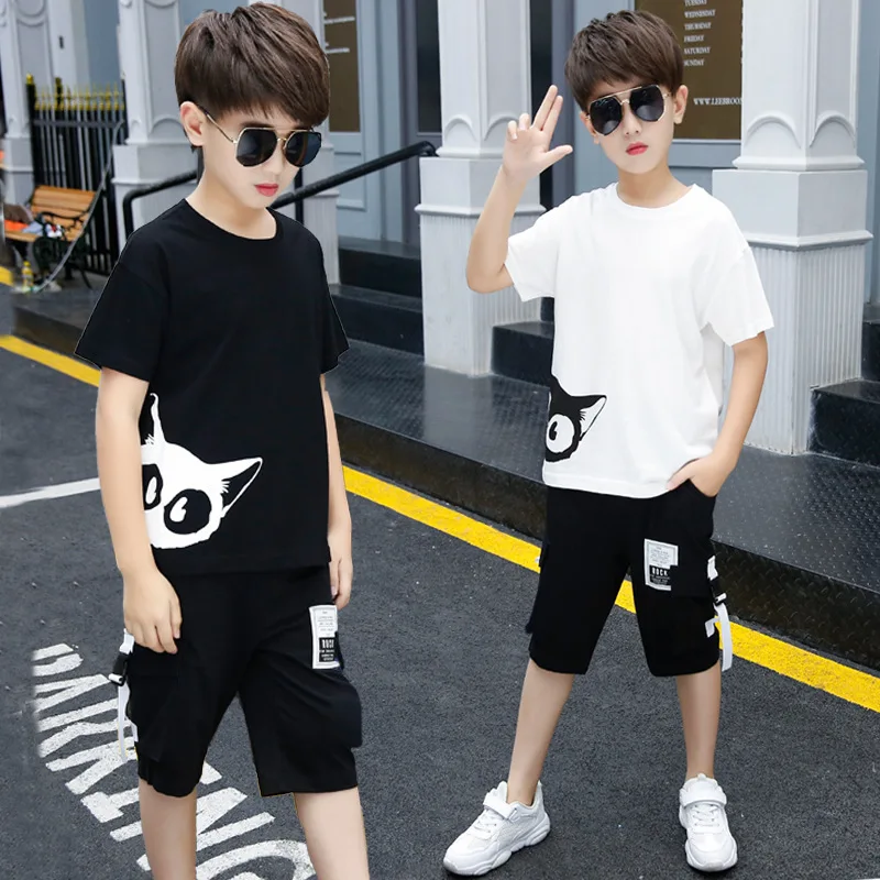 

2020 new Tracksuit For Teen Boys Clothing Sets 2020 Summer Toddler Boys Clothes Costume Outfit Suit Children Clothing 4-12 Year, As picture