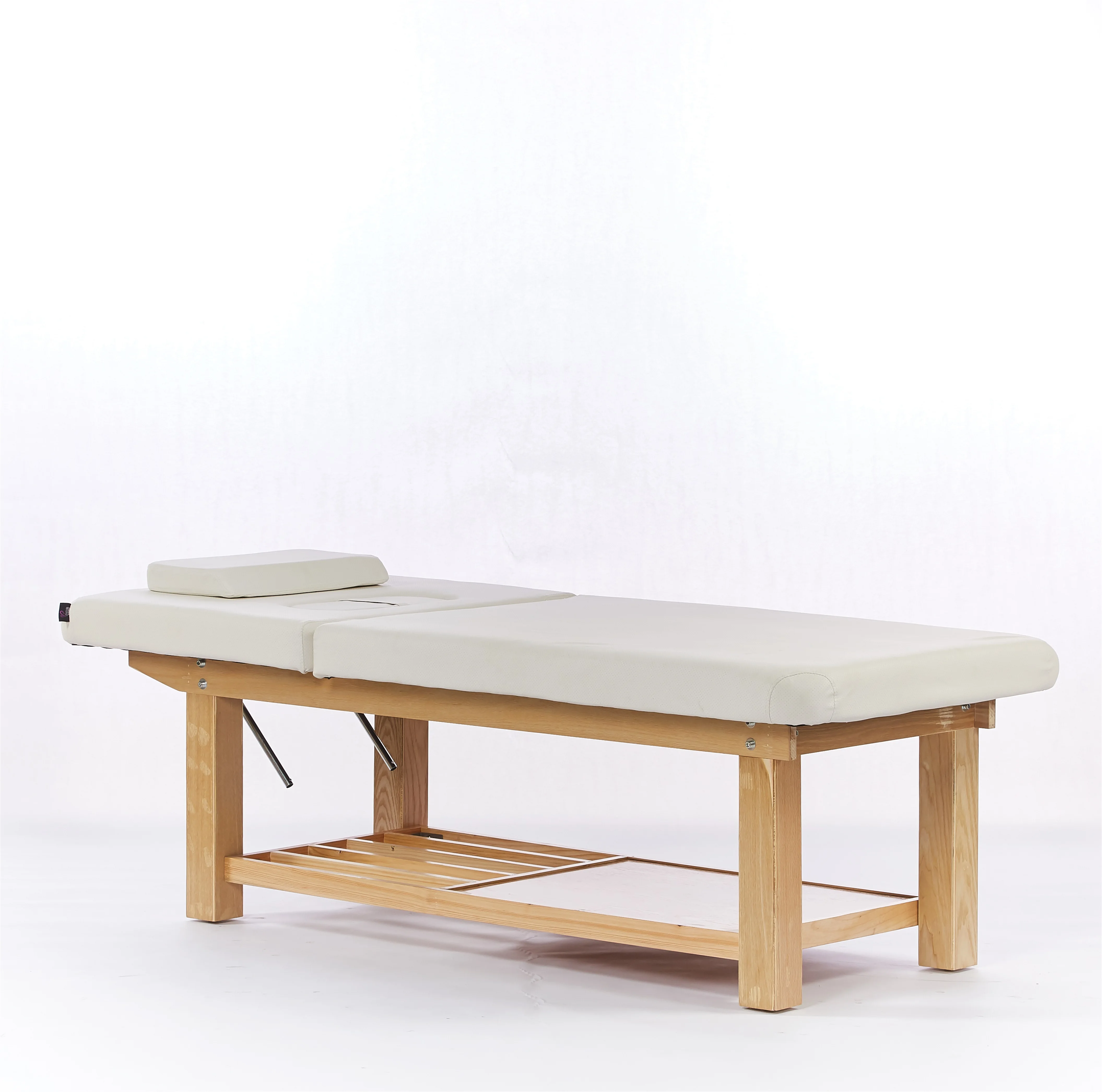 现代批发白色木制框架按摩床泰式按摩床