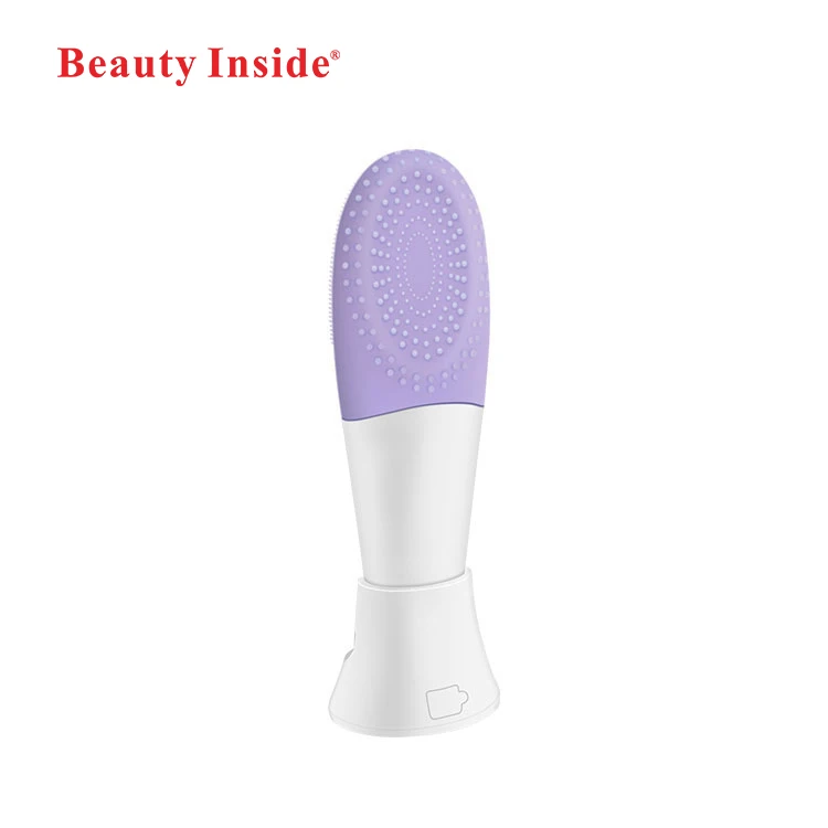 

Waterproof IPX7 High Efficiency Point Contact Charging Warm Massager Sonic Face Brush, Pink ,purpule, gray