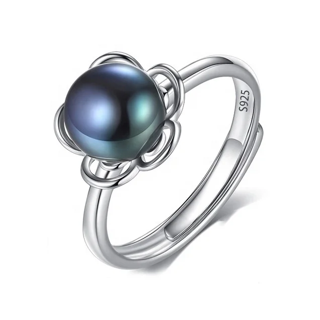 

Ready to Ship Black Pearl Ring in 925 Sterling Silver