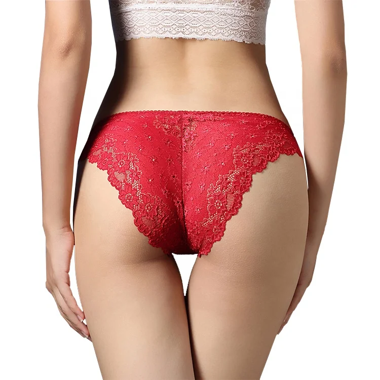

1821 Women Ultrathin Low Waist Transparent Hipster Underwear Ladies Sexy Lace Panties Thong Briefs Knickers, 8 colors