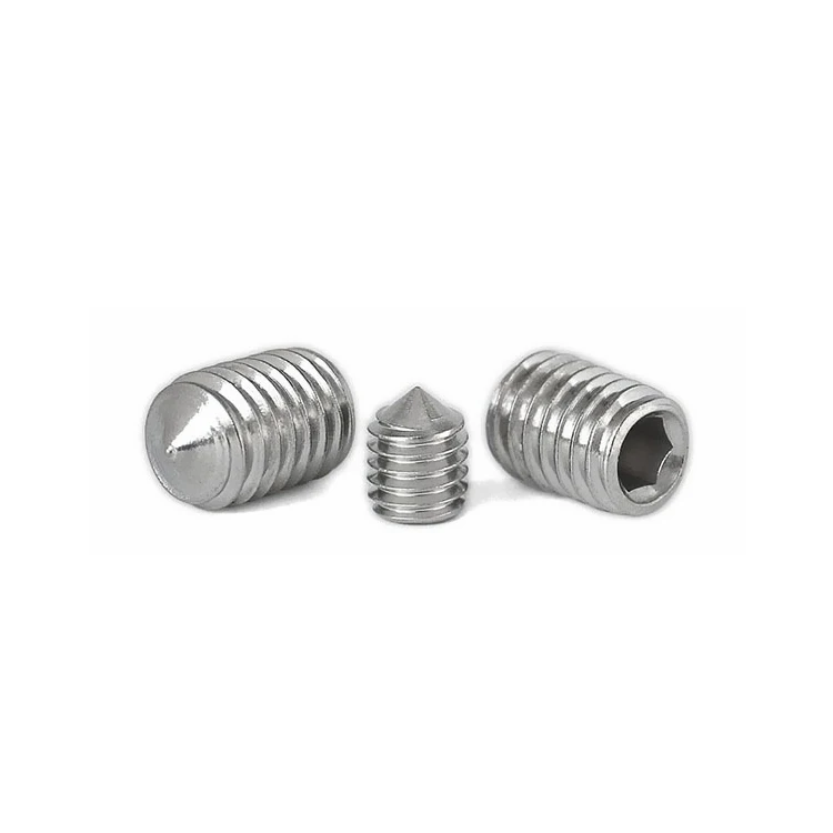 
DIN 914 304 Hex Socket cone Set Screw With Taper Point 