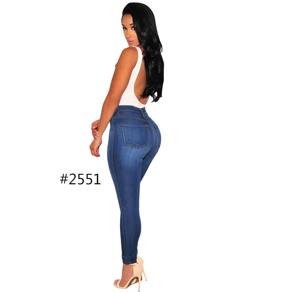 New Design Ladies High Waist Jeans Woman Top Design De Blue Slim Denim Jeans Pants Wholesale Price Girls Push Up Jeans Buy Ladies Jeans Top Design Jeans Woman Denim Jeans Pants Product On