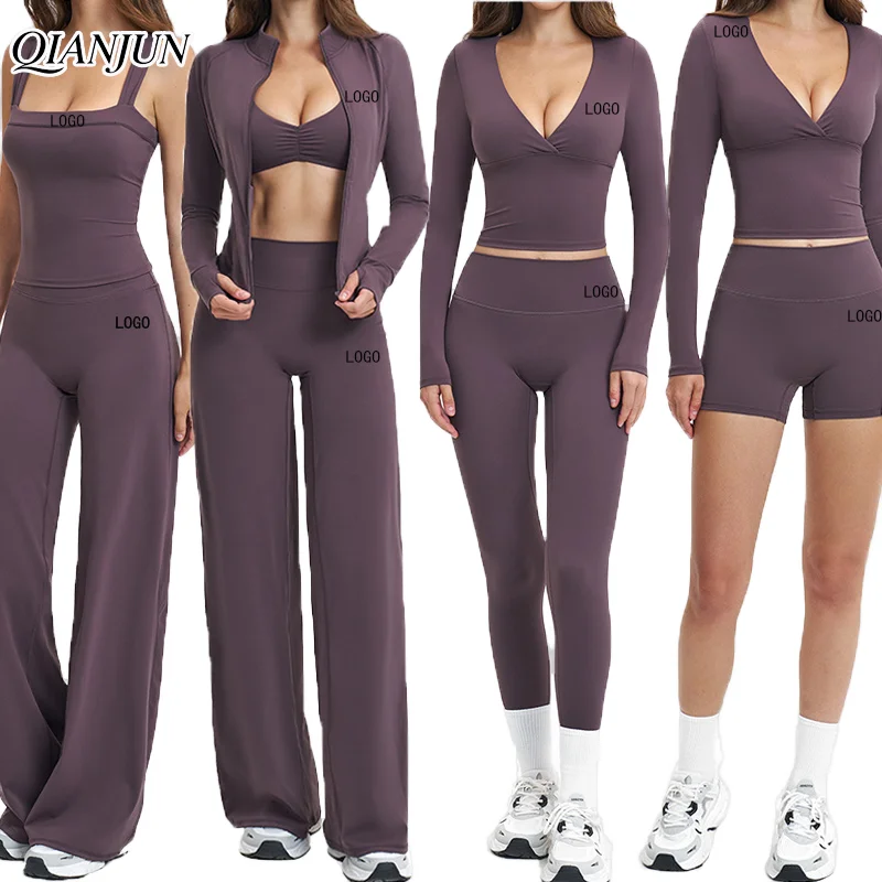 7-Piece Set弹力Quick-Dry Yoga Set