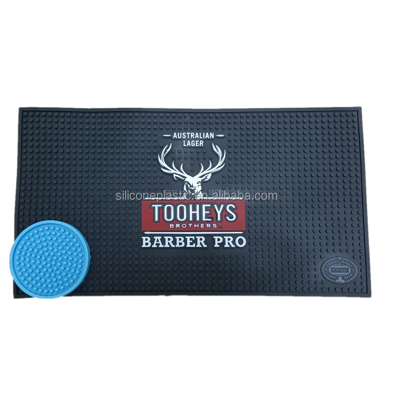 

China Dongguan manufacturer free samples custom pvc bar mat, Customized color