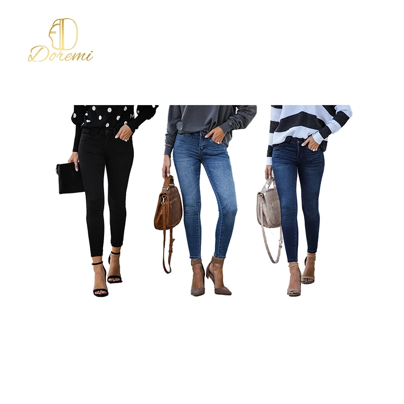 

The latest Spring and summer 2021 women's ol commuter elastic washed Denim Capris pencil pants Leggings