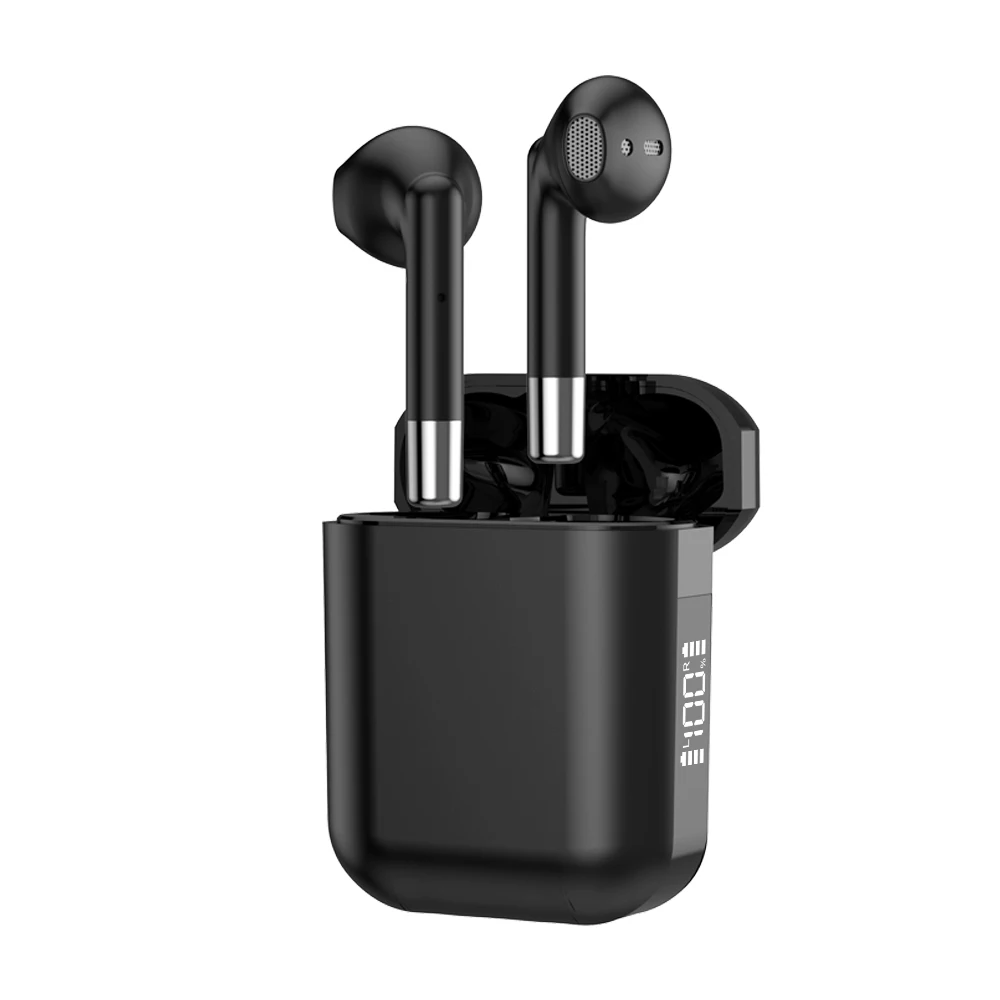 

2022 Latest Original Hardcover AP19 TWS Air pro Bluetooth Earbuds LED Display TWS High End Wireless Bluetooth Headphone, Black/white