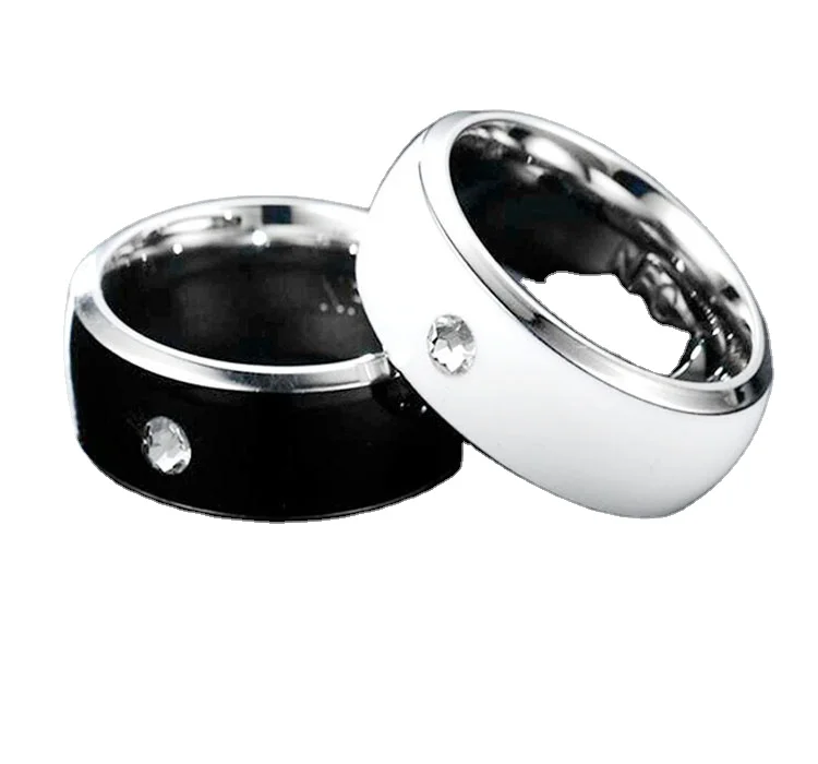 

NFC Multi Functional Waterproof Intelligent Ring Smart Wear Finger, White/black