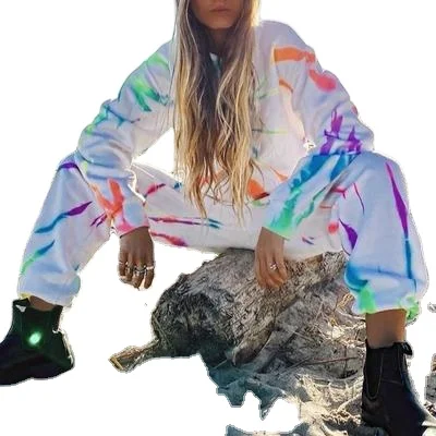 

Spring and summer 2020 new European and American home clothes leisure two-piece women's long sleeve sweater pants set, Customized color