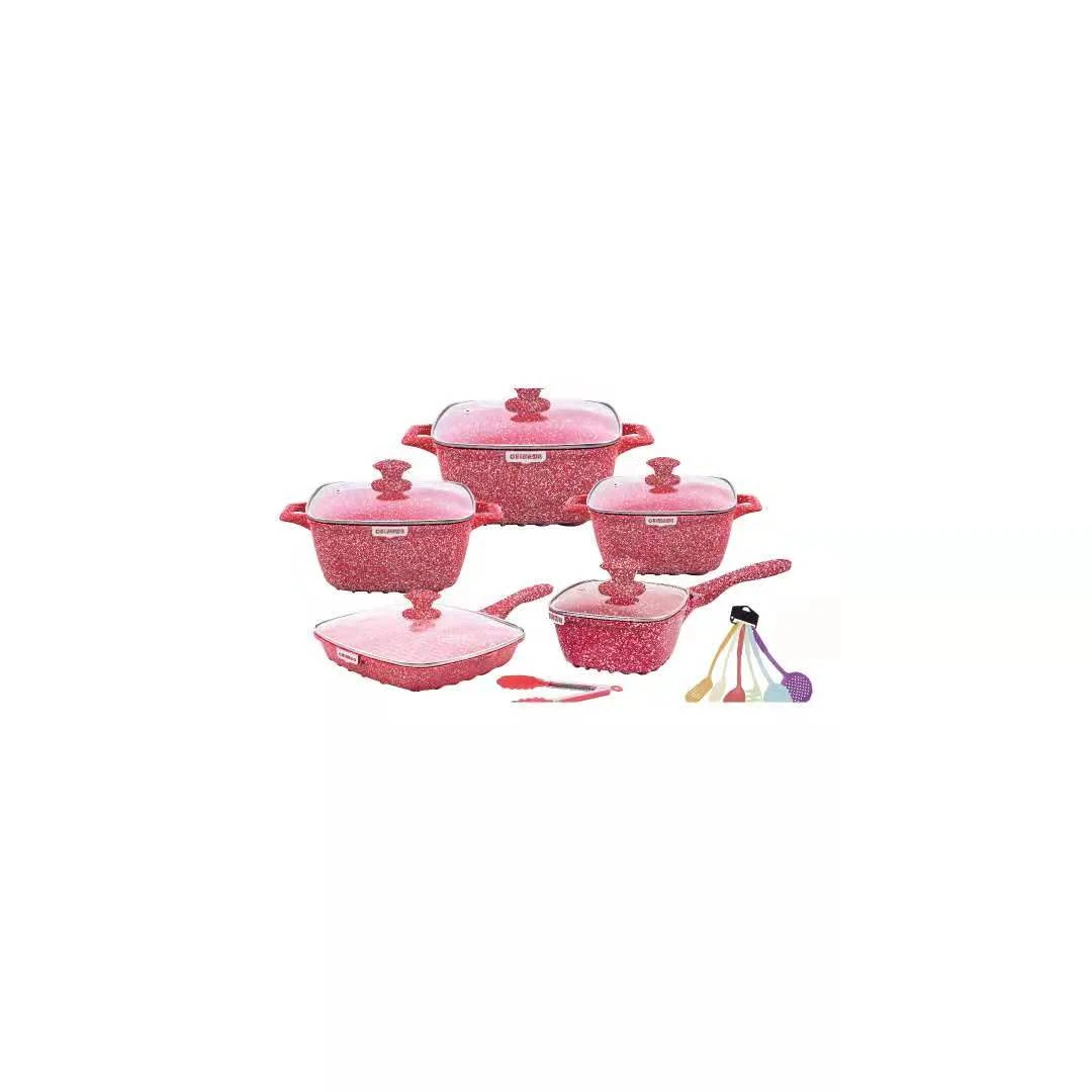 

CE desini 17 piece die casting pot, non stick pot, Maifanshi set available in stock, Customized color