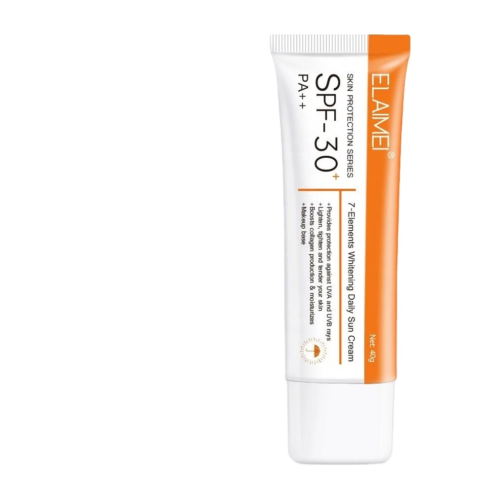 

wholesale ELAIMEI natural rganic spf 30 sunscreen whitening lotion cream