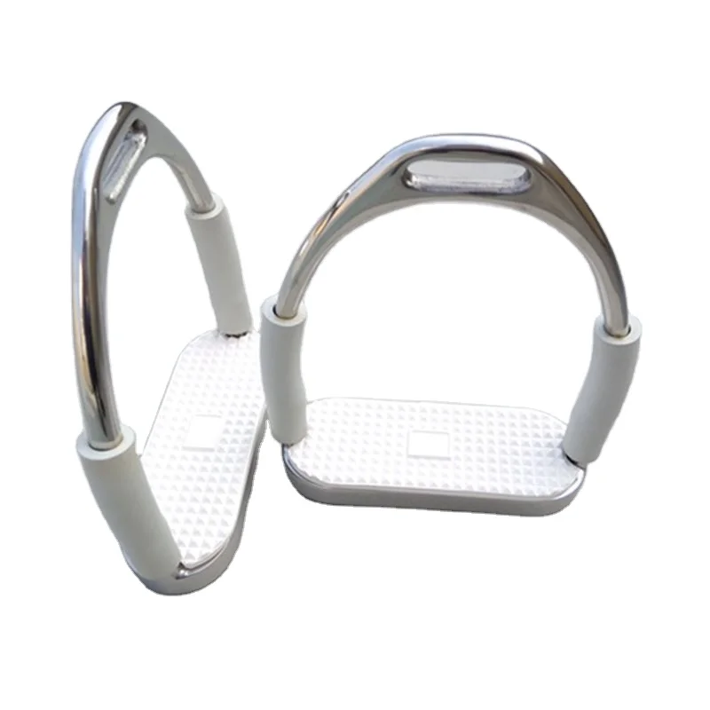 

Stainless Steel Black white Horse Flexible Stirrup