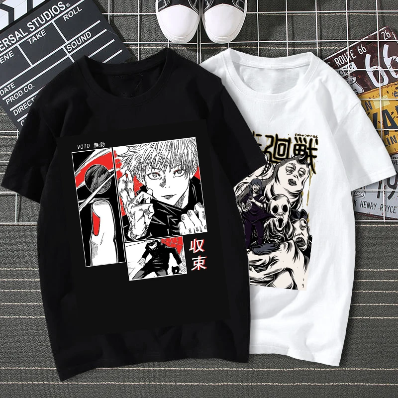 

Tshirts Women Jujutsu Kaisen Printed Anime Summer Plus Size Casual Style Oversized Comfortable Cool Tops Harajuku Clothes