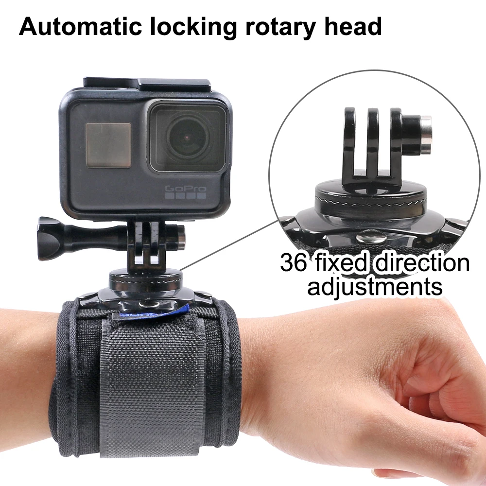 Surewo 360 Rotating Wrist Strap Mount Compatible With Gopro Hero 8 7 6 5 Black Silver 4 Dji Osmo Action And More Buy Wrist Strap Mount 360 Rotating Wrist Strap Mount Gopro Product On Alibaba Com