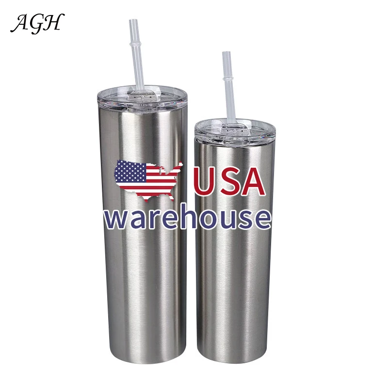 

20 oz Double Wall Insulated Stainless Steel Straight sublimation blanks tumbler With Lids And Straws, Customized colors acceptable
